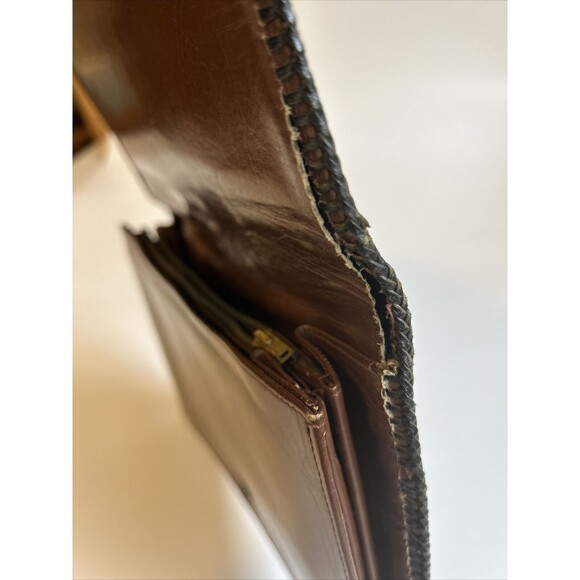 Vintage Whiskey Brown Genuine Crocodile Alligator Clutch Handbag Purse